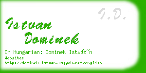 istvan dominek business card